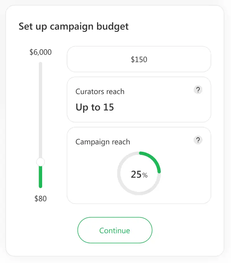 SoundCampaign Review - Set up campaign budget